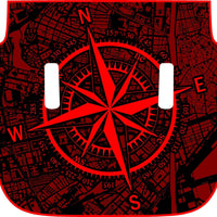 Compass Rose Map Hood Decal compatible with 2018-2024 Jeep Wrangler JL Gladiator JT