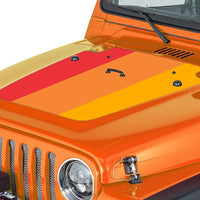 Retro Vintage Hood Decal Compatible with 1997-2006 Jeep Wrangler TJ