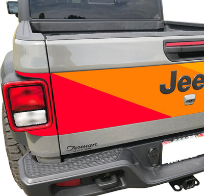 Retro Vintage Tailgate and Tail Light Decals compatible with 2018-2024 Jeep Gladiator JT