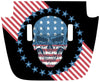 American Flag Punisher Skull Hood Decal compatible with 2018-2022 Jeep Wrangler JL & Gladiator JT 03