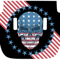 American Flag Punisher Skull Hood Decal compatible with 2018-2022 Jeep Wrangler JL & Gladiator JT 03