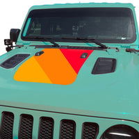 Retro Vintage Hood Decal compatible with 2018-2024 Jeep Wrangler & Gladiator Rubicon