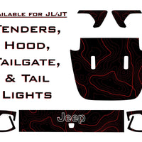 Jeep Wrangler JL 2018-2024 and Gladiator JT Hood Decal 3M Vinyl