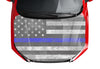 Premium Customizable Thin Blue Line American Flag Hood Wrap Vinyl (52" x 72") 10 Year Wrap Vinyl for Vehicles