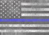 Premium Customizable Thin Blue Line American Flag Hood Wrap Vinyl (52" x 72") 10 Year Wrap Vinyl for Vehicles