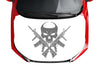 Customizable Skulls Punisher Hood Wrap Vinyl (52" x 72") 10 Year Wrap Vinyl for Vehicles P01