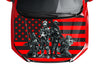 Military Soldier American Flag Hood Wrap Vinyl (52" x 72") 10 Year Wrap Vinyl for Vehicles 4SF