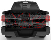 Customizable Topographic Tailgate Wrap Vinyl Wrap Vinyl in Any Size and Color Combination