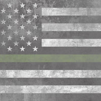 Premium Customizable Thin Green Line American Flag Hood Wrap Vinyl (52" x 72") 10 Year Wrap Vinyl for Vehicles