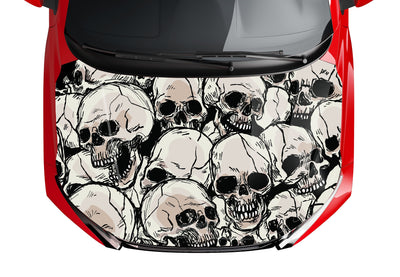 Premium Customizable Skulls Punisher Hood Wrap Vinyl (52