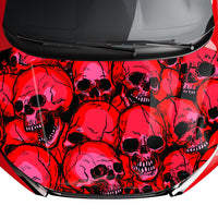 Premium Customizable Skulls Punisher Hood Wrap Vinyl (52" x 72") 10 Year 3m Wrap Vinyl for Vehicles MS02