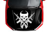 Customizable Skulls Punisher Hood Wrap Vinyl (52" x 72") 10 Year Wrap Vinyl for Vehicles P01