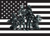 Military Soldier American Flag Hood Wrap Vinyl (52" x 72") 10 Year Wrap Vinyl for Vehicles 4SF