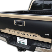 Premium Customizable 2016-2023 Toyota Tacoma tailgate blackout graphics decal