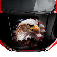 American Flag and Bald Eagle Style Hood Wrap Vinyl Custom Sizes 01