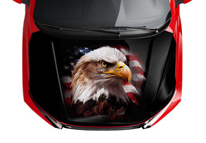 American Flag and Bald Eagle Style Hood Wrap Vinyl Custom Sizes 01