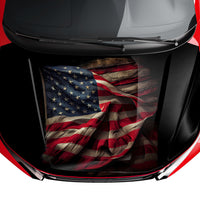 American Flag Style Hood Wrap Vinyl Custom Sizes 02