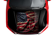 American Flag Style Hood Wrap Vinyl Custom Sizes 02