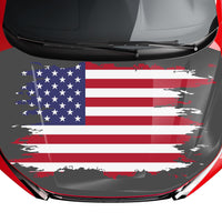 Customizable American Flag Style Hood Wrap Vinyl Custom Sizes VFRWB02