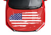 Customizable American Flag Style Hood Wrap Vinyl Custom Sizes VFRWB03