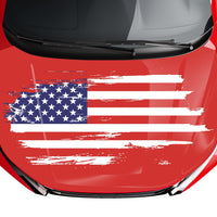 Customizable American Flag Style Hood Wrap Vinyl Custom Sizes VFRWB03