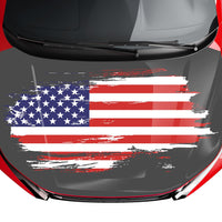 Customizable American Flag Style Hood Wrap Vinyl Custom Sizes VFRWB03