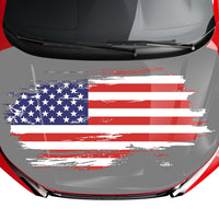 Customizable American Flag Style Hood Wrap Vinyl Custom Sizes VFRWB03