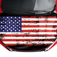 Customizable American Flag Style Hood Wrap Vinyl Custom Sizes VFRWB04