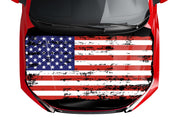 Customizable American Flag Style Hood Wrap Vinyl Custom Sizes VFRWB04