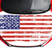 Customizable American Flag Style Hood Wrap Vinyl Custom Sizes VFRWB04