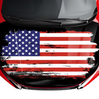 Customizable American Flag Style Hood Wrap Vinyl Custom Sizes VFRWB05