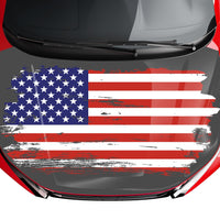 Customizable American Flag Style Hood Wrap Vinyl Custom Sizes VFRWB05