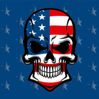 Customizable American Flag Punisher Skull Style Hood Wrap Vinyl Custom Sizes AFS01