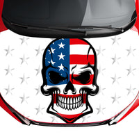 Customizable American Flag Punisher Skull Style Hood Wrap Vinyl Custom Sizes AFS01