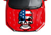 Customizable American Flag Punisher Skull Style Hood Wrap Vinyl Custom Sizes AFS01