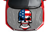 Customizable American Flag Punisher Skull Style Hood Wrap Vinyl Custom Sizes AFS01