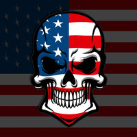 Customizable American Flag Punisher Skull Style Hood Wrap Vinyl Custom Sizes AFS02