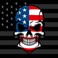 Customizable American Flag Punisher Skull Style Hood Wrap Vinyl Custom Sizes AFS02