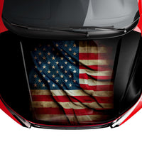 American Flag Style Hood Wrap Vinyl Custom Sizes 01