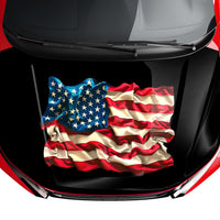 American Flag Style Hood Wrap Vinyl Custom Sizes 03