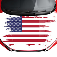 Customizable American Flag Style Hood Wrap Vinyl Custom Sizes VFRWB02