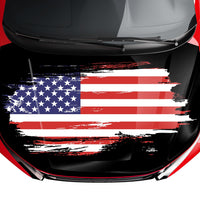 Customizable American Flag Style Hood Wrap Vinyl Custom Sizes VFRWB03