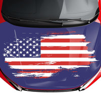 Customizable American Flag Style Hood Wrap Vinyl Custom Sizes VFRWB03