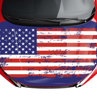 Customizable American Flag Style Hood Wrap Vinyl Custom Sizes VFRWB04