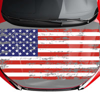 Customizable American Flag Style Hood Wrap Vinyl Custom Sizes VFRWB04