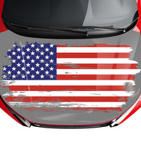 Customizable American Flag Style Hood Wrap Vinyl Custom Sizes VFRWB05