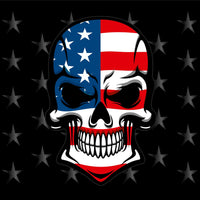 Customizable American Flag Punisher Skull Style Hood Wrap Vinyl Custom Sizes AFS01