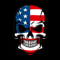 Customizable American Flag Punisher Skull Style Hood Wrap Vinyl Custom Sizes AFS02