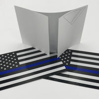 Reflective Thin Blue Line American Flag Stickers