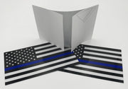 Reflective Thin Blue Line American Flag Stickers